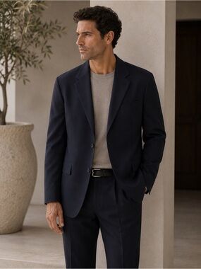 Burberry Dark Navy Single-Breasted Sport Coat